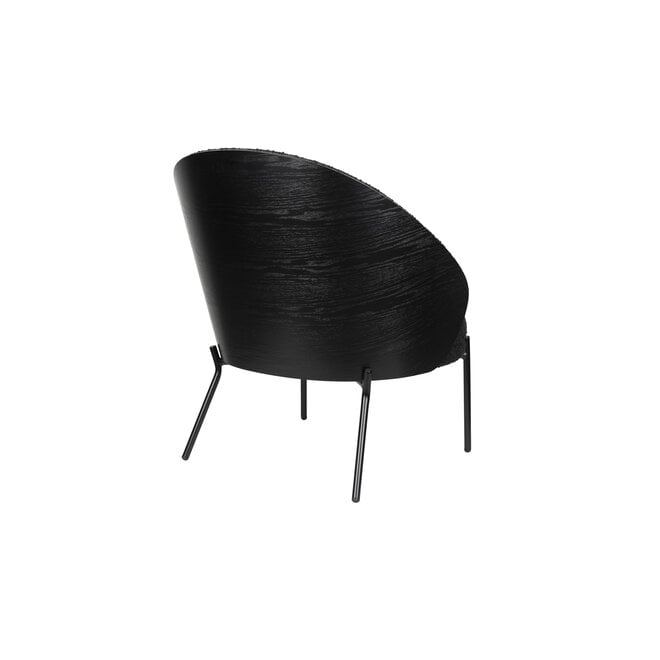 Lounge stoel Rodin BouclÃ© zwart