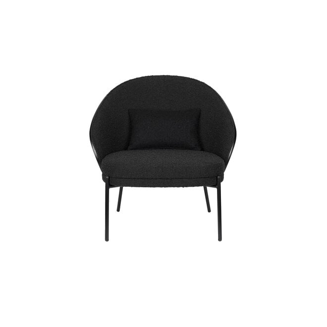 Lounge stoel Rodin BouclÃ© zwart