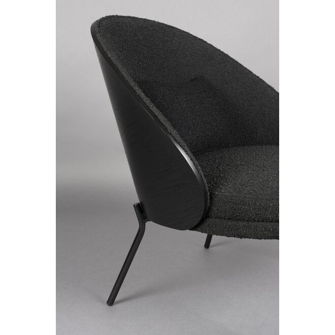 Lounge stoel Rodin BouclÃ© zwart