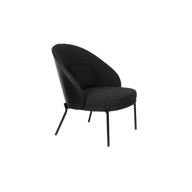 Lounge stoel Rodin BouclÃ© zwart