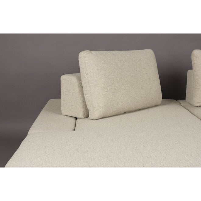 Bank Shelly Off-Wit Links Chaise Longue