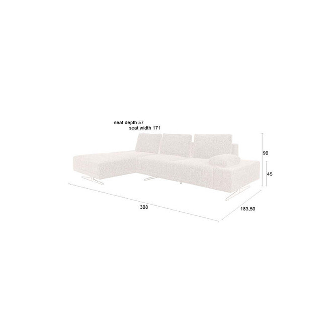 Bank Shelly Cinnamon Links Chaise Longue