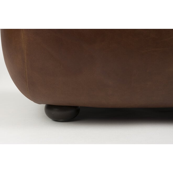 Lounge stoel Wyatt Wax Leer Chocolate