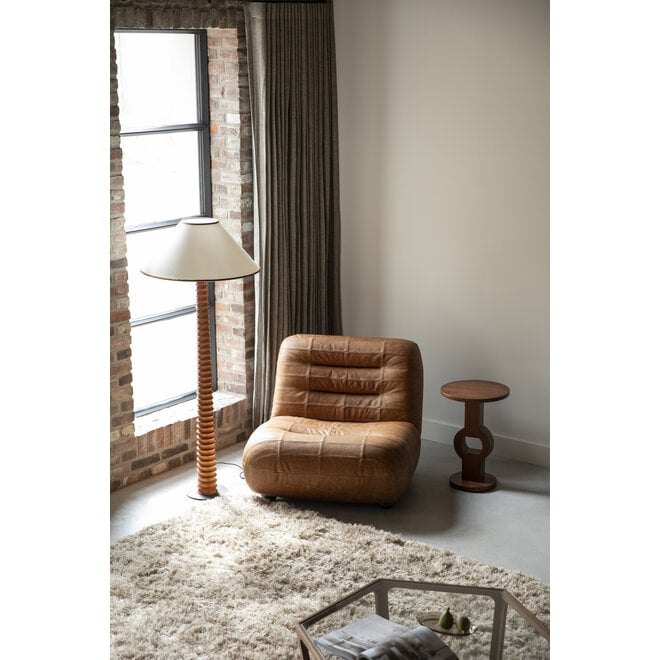 Lounge stoel Wyatt Wax Leer Cognac