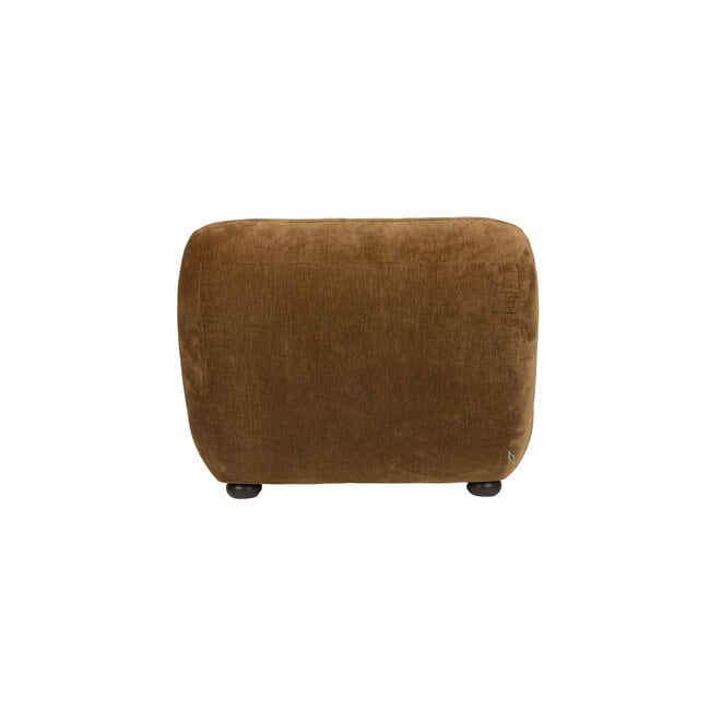 Lounge stoel Wyatt Velours Cognac