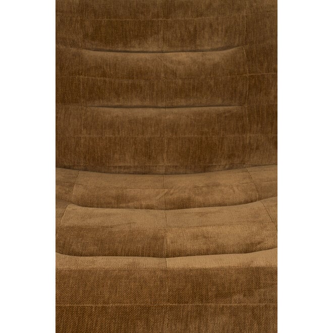Lounge stoel Wyatt Velours Cognac