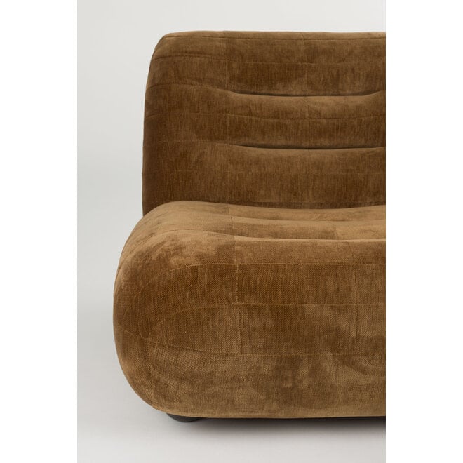 Lounge stoel Wyatt Velours Cognac