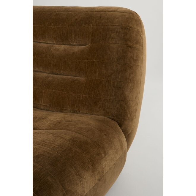 Lounge stoel Wyatt Velours Cognac