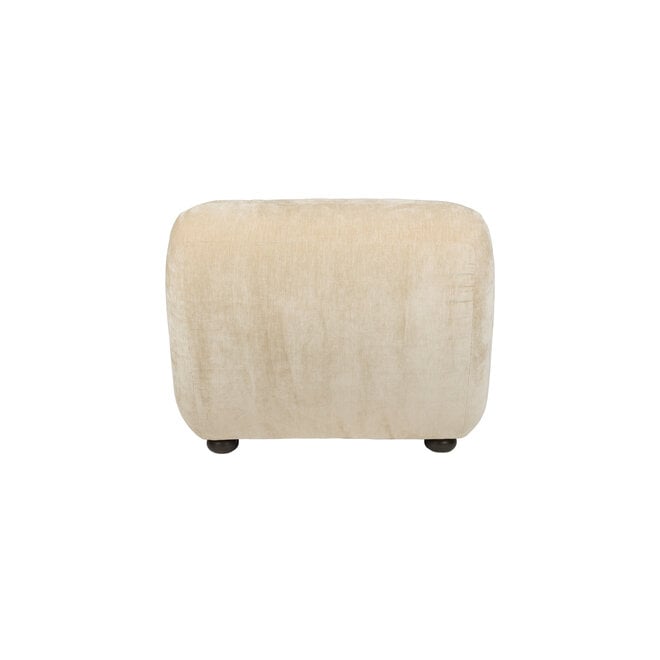 Lounge stoel Wyatt Velours Beige