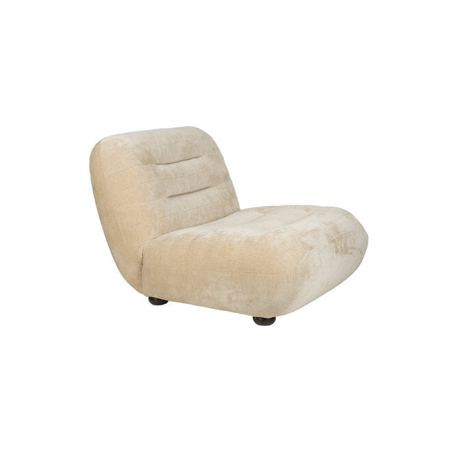 Lounge stoel Wyatt Velours Beige