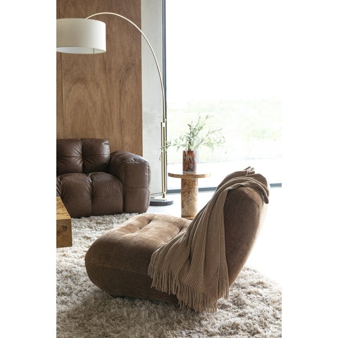 Lounge stoel Wyatt Velours Beige