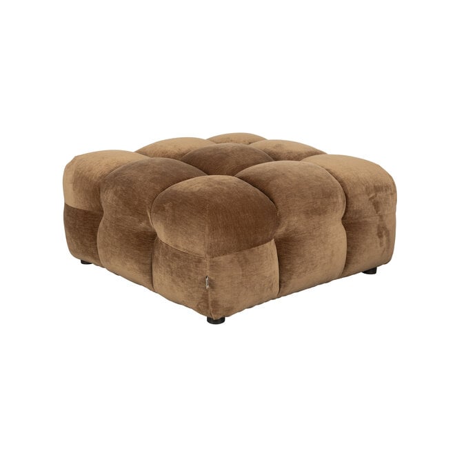 Hocker Hackman Velours Cognac