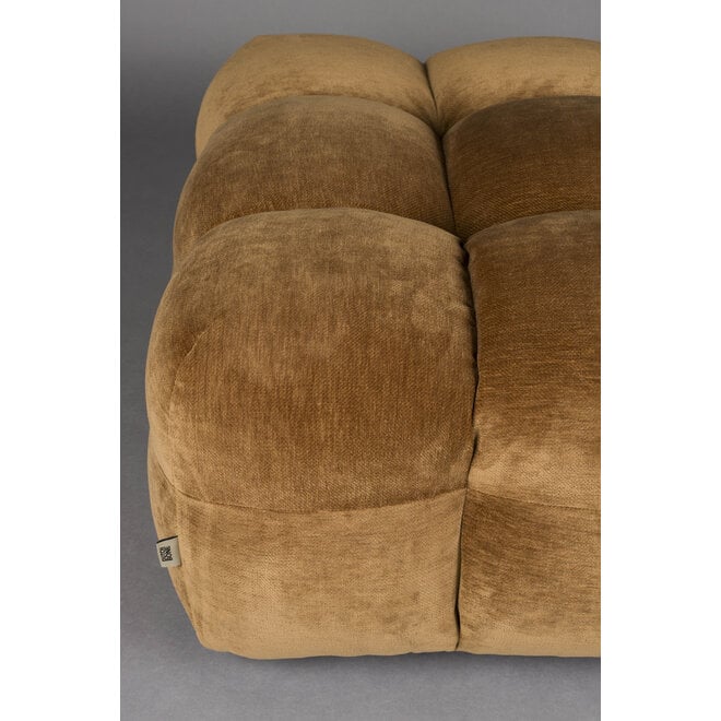 Hocker Hackman Velours Cognac
