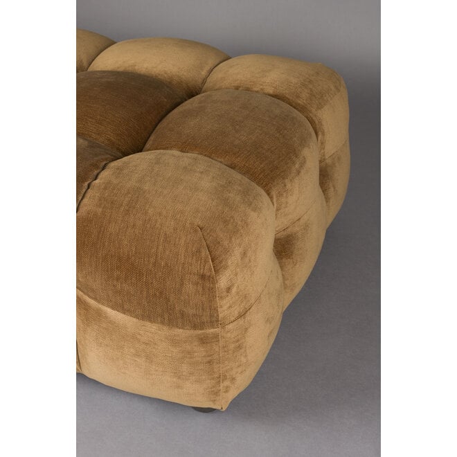 Hocker Hackman Velours Cognac