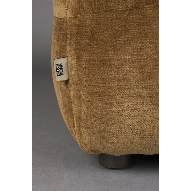 Hocker Hackman Velours Cognac