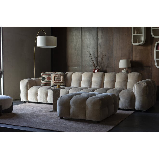 Hocker Hackman Velours Beige