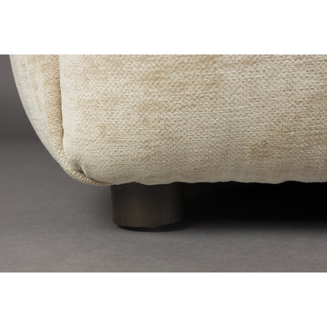 Hocker Hackman Velours Beige