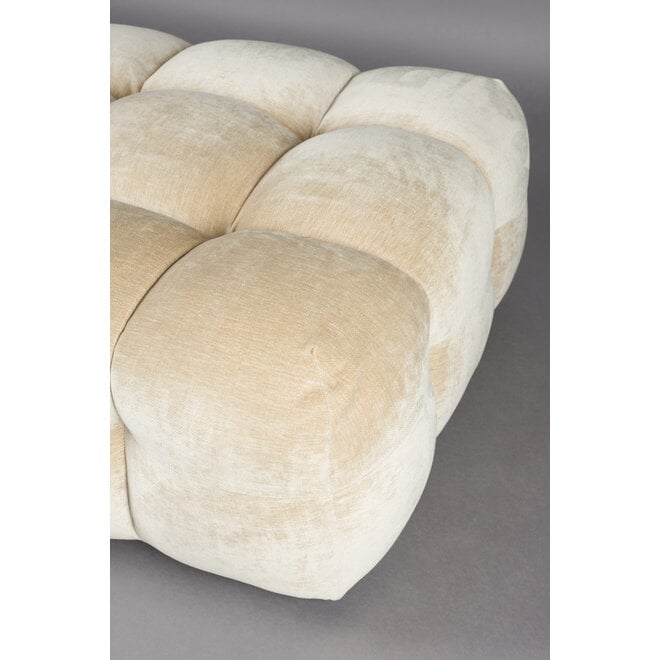 Hocker Hackman Velours Beige