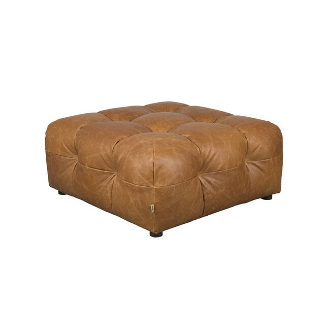 Hocker Hackman Leer Cognac