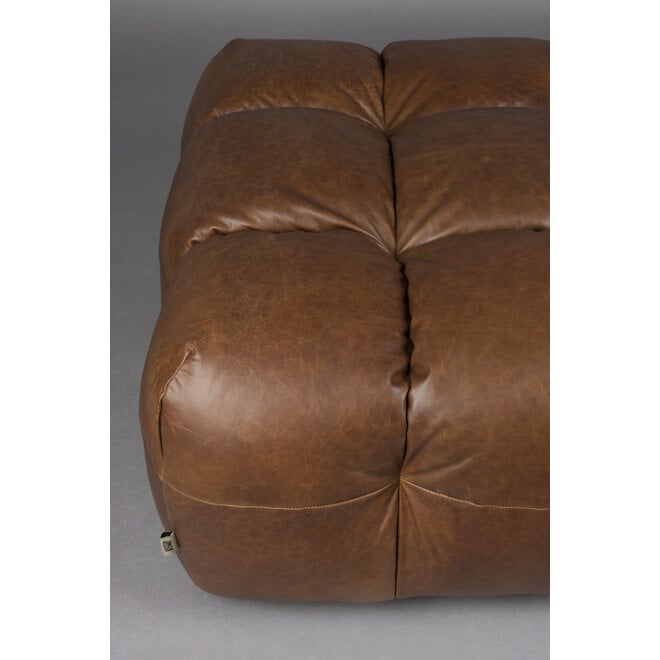 Hocker Hackman Leer Chocolate