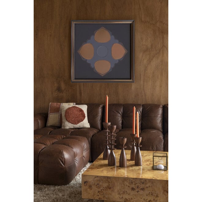 Hocker Hackman Leer Chocolate