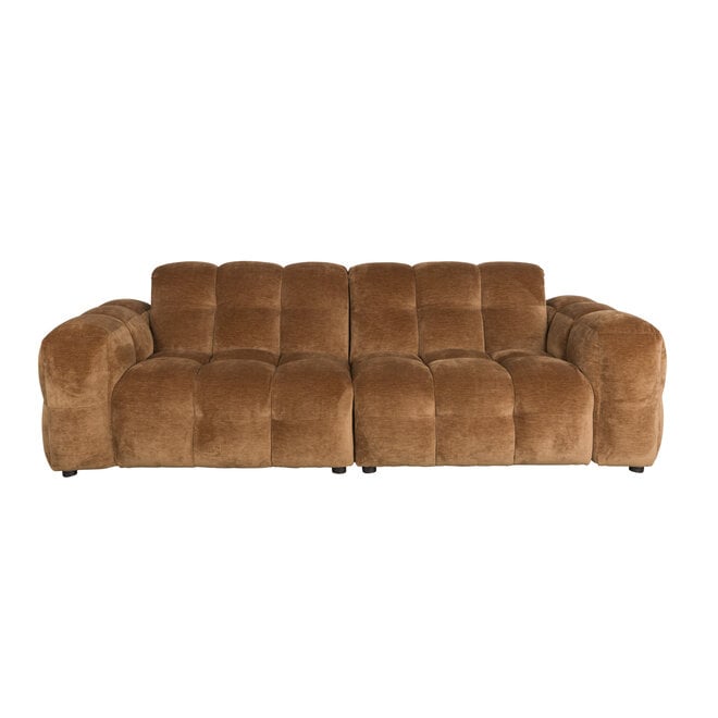 Bank Hackman 3-Seater Velours Cognac