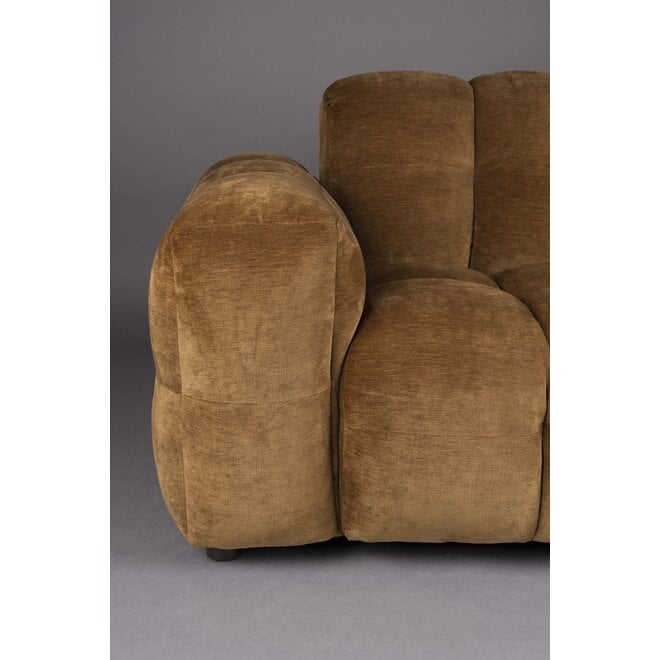 Bank Hackman 3-Seater Velours Cognac