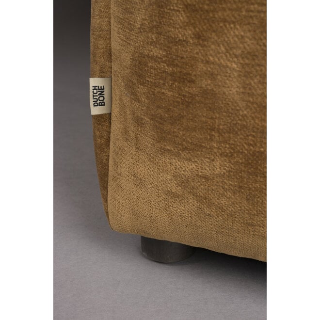 Bank Hackman 3-Seater Velours Cognac