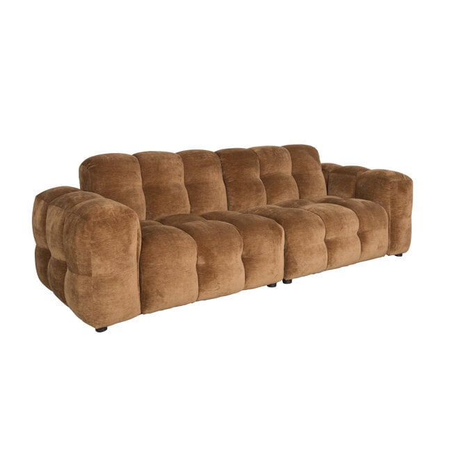Bank Hackman 3-Seater Velours Cognac