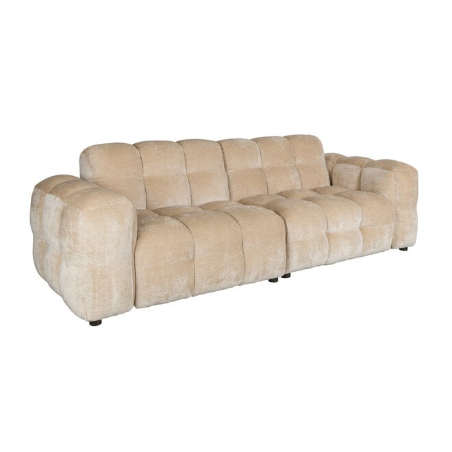 Bank Hackman 3-Seater Velours Beige
