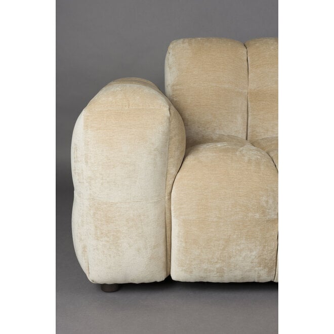Bank Hackman 3-Seater Velours Beige