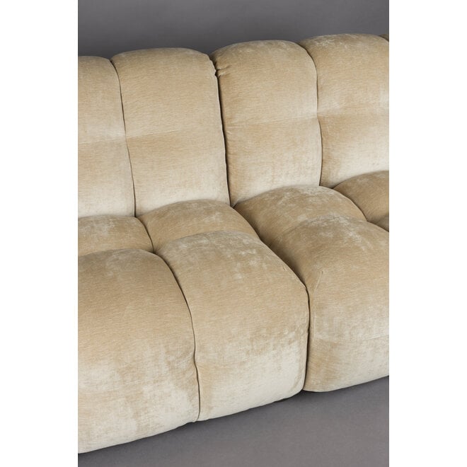 Bank Hackman 3-Seater Velours Beige