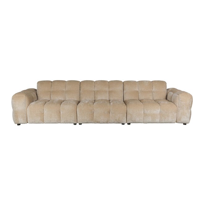 Bank Hackman 4,5-Seater Velours Beige