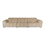 Bank Hackman 4,5-Seater Velours Beige