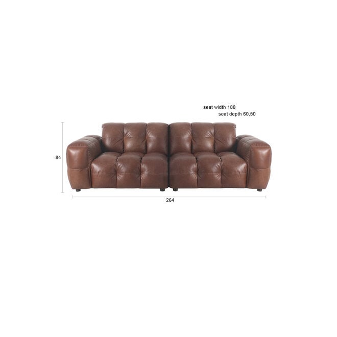 Bank Hackman 3-Seater Leer Chocolate