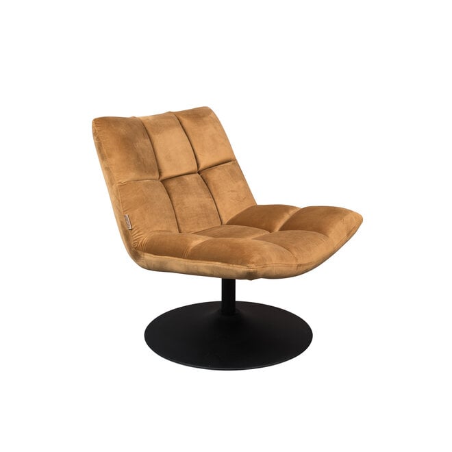Lounge stoel Bar Velours Golden bruin