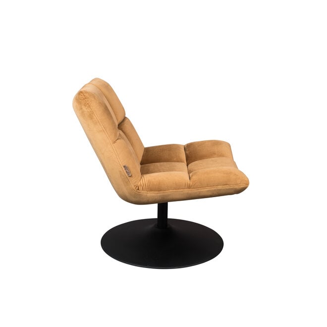 Lounge stoel Bar Velours Golden bruin