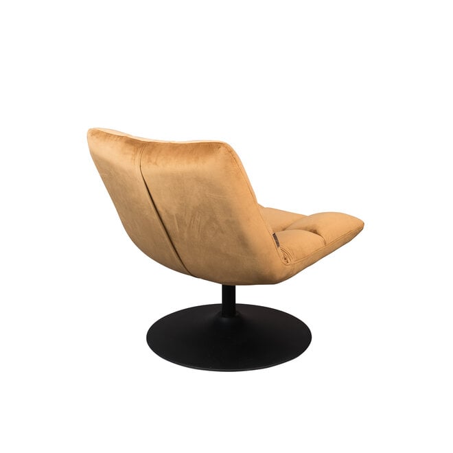 Lounge stoel Bar Velours Golden bruin