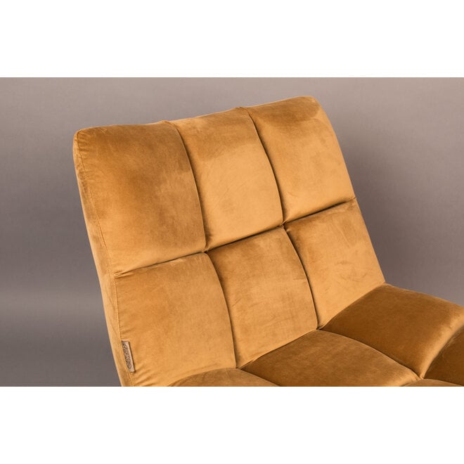 Lounge stoel Bar Velours Golden bruin