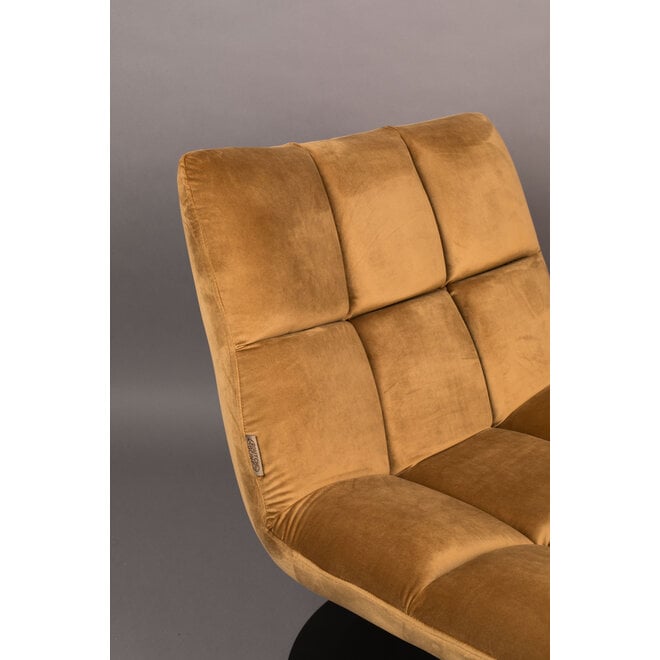 Lounge stoel Bar Velours Golden bruin
