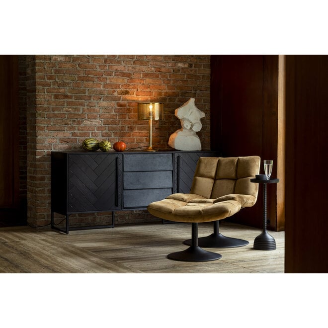 Lounge stoel Bar Velours Golden bruin