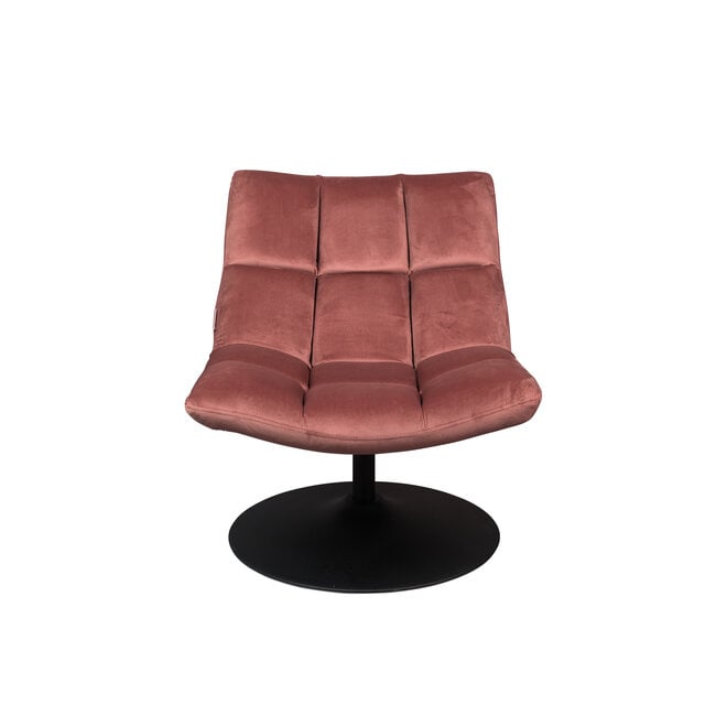 Lounge stoel Bar Velours Old Pink