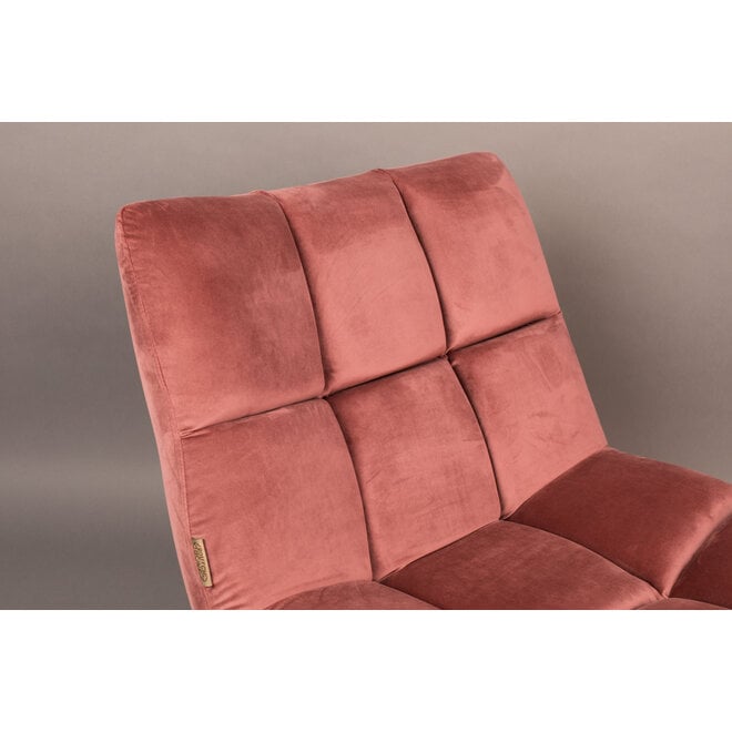 Lounge stoel Bar Velours Old Pink