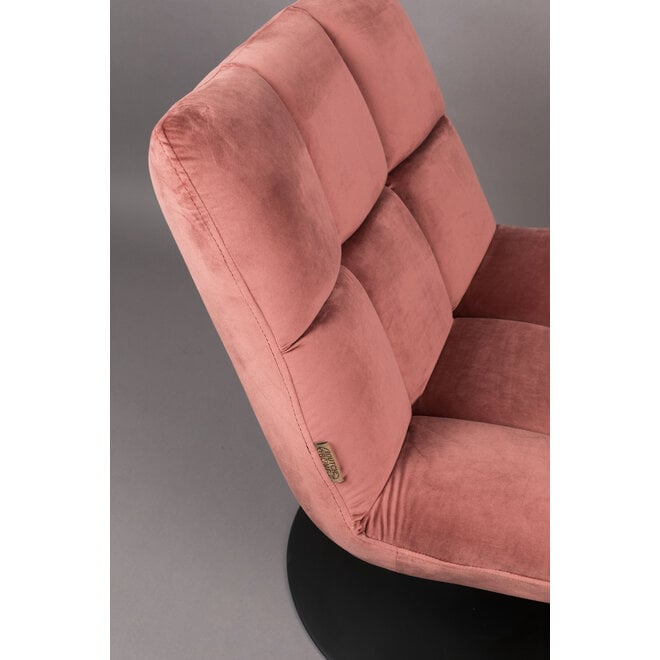 Lounge stoel Bar Velours Old Pink