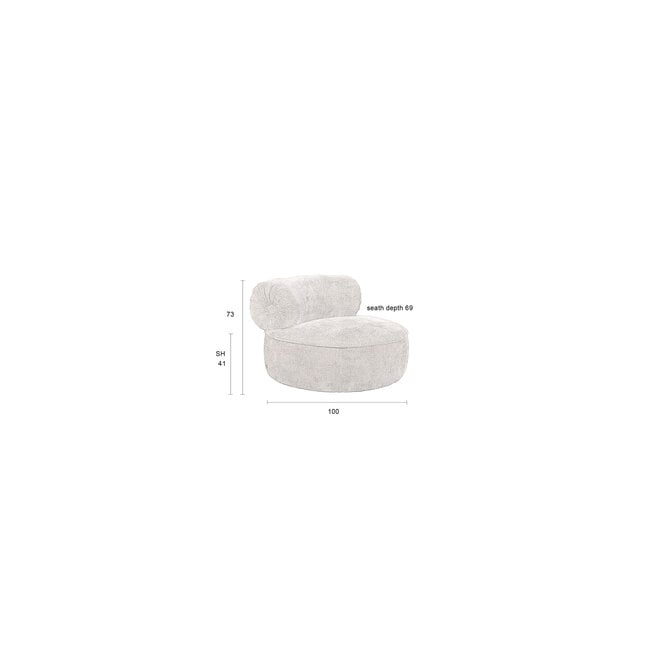 Lounge stoel Tilbury Natural Beige