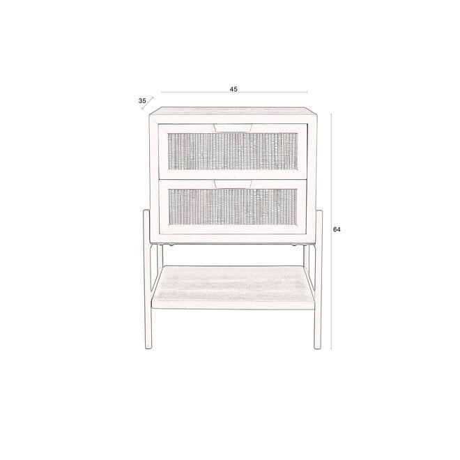 bijzettafel / Bedstand Yasu zwart