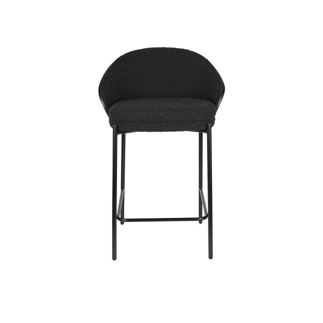Kookeilandstoel Rodin BouclÃ© zwart