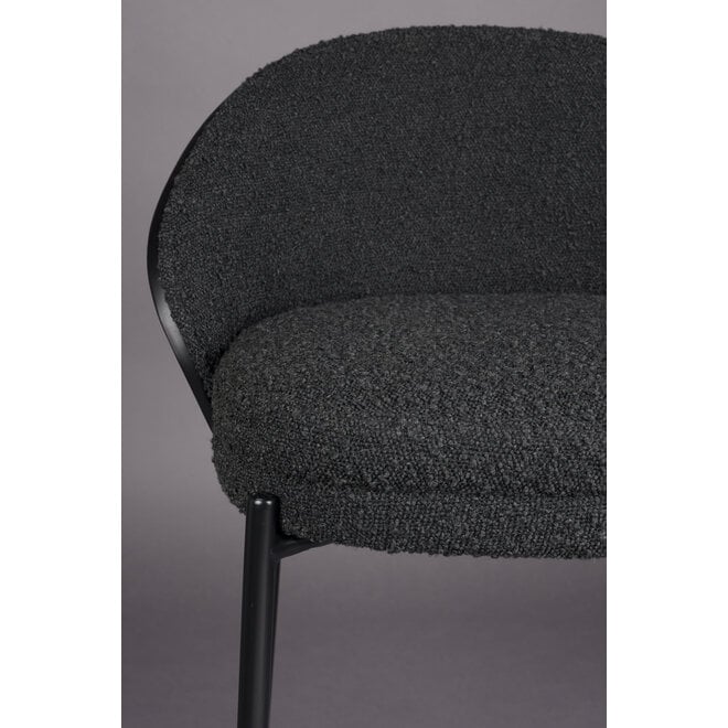 Kookeilandstoel Rodin BouclÃ© zwart