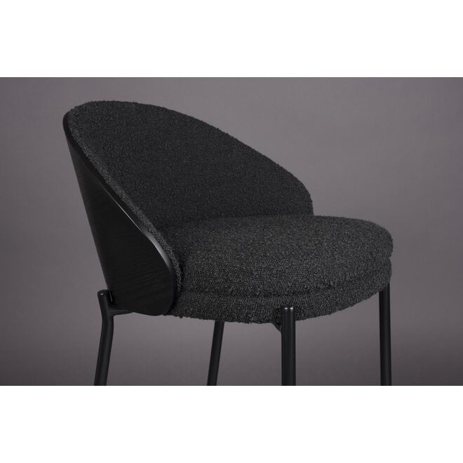 Kookeilandstoel Rodin BouclÃ© zwart