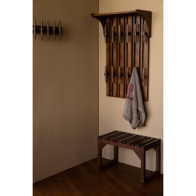 Wall Kapstok Wandplank Jakub Walnut